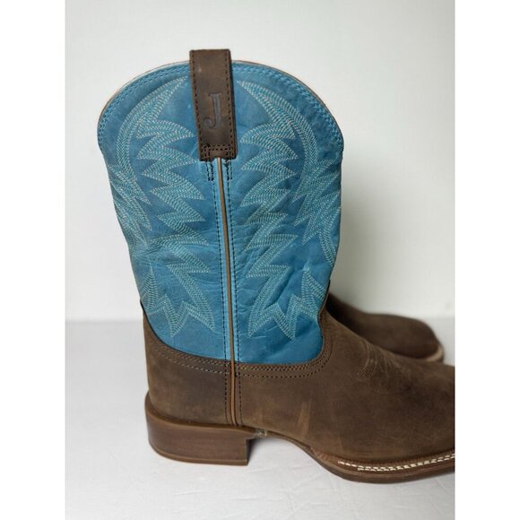 Justin‎ Big Bucks 11” Western Square Toe Walnut Boots Men Size 12D NEW Vibram - Picture 4 of 14